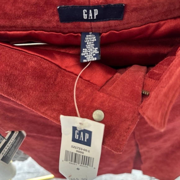 Genuine Leather GAP red Skirt size 0 - Picture 3 of 3